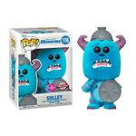 Funko Pop! Disney: Monsters Inc 20th - Sulley + Lid, Amazon Exclusive (Flocked) Multicolor 58754