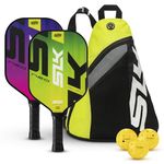 Selkirk Sport SLK Neo Fiberglass Pickleball Paddles Set of 2 | Designed in The USA | Complete Pickleball Set with 2 Pickle Ball Rackets, 3 Hybrid+ Balls, and SLK Sling Bag | Citron & Magenta Mirage