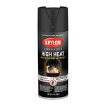 Krylon K01707077 High Heat Spray Paint, Aerosol, Flat Black