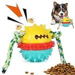 BELLE VOUS Squeaky Dog Chew Toy - Indestructible Dog Toy for Aggressive Chewers - Puppy Chew Toy/Chew Toy for Dogs - Treat Dispensing Tough Dog Toy