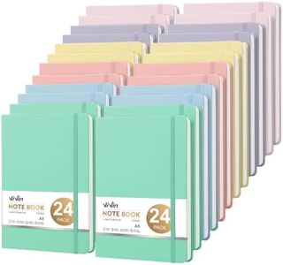 ViVin Lined Journal Notebooks for Work,192 Pages,5.5 x 8.3 inch,College Ruled,A5 Hardcover Journaling Notebooks for Writing,24 Pack Bulk