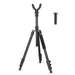 Shooting Tripod Hunting Rest V Yoke Shooting Sticks with 360° Rotate Height Adjustable 9"- 69" Aluminum Portable Shooting Stick Tripod for Hunting, Shooting, and Outdoors - Black