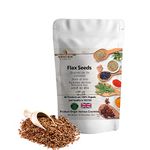 Spices&Herbsuk Premium Quality Flaxseed / Linseed Seeds (100g) ‒ Flaxseeds Highly Rich in Omega-3 & Fiber ‒ Crunchy Linseeds for Eating , Healthy Diets, Salads, Breakfast, Yoghurt & Oatmeal