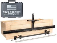 Original Cabinet Hardware Jig with Extensions for Oversized Handles - Adjustable Drill Guide for Installation of Door & Drawer Front Knobs, Pulls and Shelf Pin Holes - True Position Tools - TP-1935