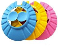 lecherous Baby Shower Cap Bathing Cap Soft Adjustable Visor Hat Safe Shampoo Shower Bathing Protection Bath Cap for Toddler, Baby, Kids, Children (baby cap pack of 2)