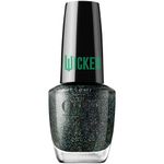 OPI x Wicked Deflying Gravity Nail Lacquer – Limited Edition Collection Nail Polish, Black Nail Varnish with Blue & Silver Shimmer, Salon Quality, 15ml