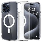 Spigen Case for iPhone 15 Pro Case, Ultra Hybrid MagFit [Anti-Yellowing] Designed for Apple iPhone 15 Pro - Frost Clear