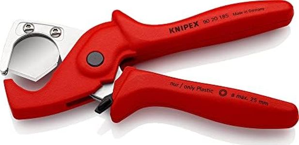 Knipex 90 20 185 Sb Pipe Cutter For Plastic Conduit Pipes And Hoses Tough Fiberglass Reinforced Plastic Handles (Blister Packed), 185 mm