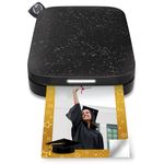 HP Sprocket 2x3 (5.1x7.5 cm) Instant Smartphone Photo Printer, Portable Color Wireless Mobile Printer, Zink Sticky-Back Photos, Print from App on Compatible iOS & Android Devices with Bluetooth, Black