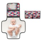 Lifelong Cuppy Portable Diaper Changing Mat for Baby | Wet Wipes Pocket | Travel Diaper Change Mat | Massage Mat for Home & Travel | Waterproof Foldable Baby Changing | Machine Washable