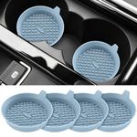 ME.FAN Car Coasters [4 Pack] Silicone Car Cup Coasters/Cup Mats - Universal Non-Slip Recessed Car Interior Accessories - Car Cup Holder Insert Coasters Ether