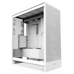 NZXT H7 Flow | Mid-Tower ATX Airflow Case | Supports 3 x 120mm Fans in Bottom for Direct GPU Cooling | Includes 3 x 120mm Front Fans | 420mm Front Radiator Support | Cable Management | White