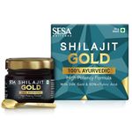 SESA Shilajit Gold Resin 20g With 24k Gold 60%+ Fulvic Acid (Certificate Included) Helps Boost Stamina, Immunity & Muscle Recovery 100% Ayurvedic - 20 g