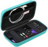 BOVKE Hard Case for Roku Voice Remote Controller, Roku Streaming Stick+ / 4K, Roku Remote Case for Roku TV Steaming Stick 3820R/ 3821R/3941R, Extra Mesh Pocket for Adapters, Cables, Turquoise