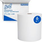 Scott® Essential High Capacity Hard Roll Paper Towels (02000), 1.75" Core, White, Compact Case for Easy Storage, (6 Rolls/Case, 950'/Roll, 5,700'/Case)