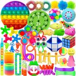 Edmirfun Fidget Toys Set, 50 PCS Sensory Fidget Toys Set For Kids, Stress Relief, Anti Anxiety Toys for Kids, Party Bag Fillers,Class Rewards Game Prizes, Christmas Birthday Gift for Kids 4 5 6 7