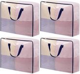 Dntorx 4 Pack Clear Storage Bags wi