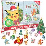 Pokemon Holiday Advent Calendar for Kids, 24 Pieces - Includes 16 Toy Character Figures & 8 Christmas Accessories - First Time Special Edition - Ages 4+