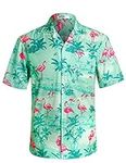 APTRO Men's Hawaiian Shirt Short Sleeve Beach Party Aloha Shirt HW020 1XL