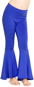 STRETCH IS COMFORT Stretchy Girl's Bellbottom Leggings Royal Blue X-Large
