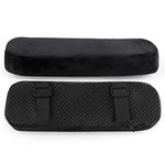 LEADSTAR Armrest Pads, Chair Arm Covers Cushions Ergonomic Memory Foam Anti-Slip Elbow Support Pillow for Computer, Gaming and Desk Chairs(Black)