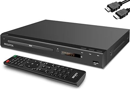 MEGATEK Region-Free DVD Player for TV with HDMI, CD Player for Home, Plays All Regions and Formats, USB Port, Durable Metal Casing, Remote, HDMI and RCA Cables Included