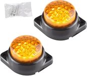 APSMOTIV 2PCS LED Side Marker Lights, 12V Waterproof Trailer Marker Light Amber Universal Clearance Lights Surface Mount for Trucks Trailer RV Camper Boat Marine