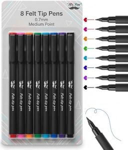 Mr. Pen- Felt Tip Pens, 8 Pack, 0.7mm, Assorted Colors, Fast Dry, Fine Felt Tip Pens For Arts & Crafts, Note-Taking, Journaling, Writing, School Supplies for Teachers & Students