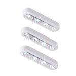 [New Generation] Ilyever Set of 3 Touch-Activated Stick-on Super Bright 4-Led Battery-0perated Touch Tap Light for Attic Basement Garage Cellar Path Stairs