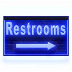 120169 Restroom Clean Spacious Modern Toilet Display LED Light Neon Sign