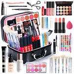 Professional Makeup Set,MKNZOME Cosmetic Make Up Starter Kit With Makeup Case Portable Travel Make Up Palette Birthday Xmas Gift Set Full Sizes Eyeshadow Foundation Lip Gloss for Teenage & Adults