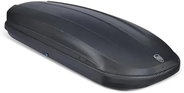 Garvee Rooftop Cargo Box Carrier Dual-Side Opening,12 Cubic Hard Shell Rooftop Cargo Carrier,165Lbs Weight Capacity with Secure Straps&Keys