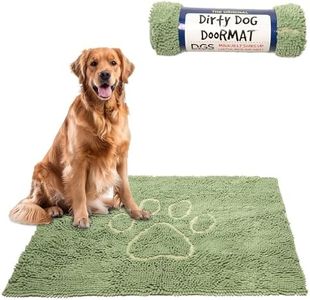 Dog Gone Smart Dirty Dog Doormat - Fast Drying Rug with Super Gripper Backing for Clean Floors - Super Absorbent and Machine Washable Mat for Muddy Paws - Sage Green