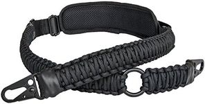 550 Paracord 2 Point Rifle Sling Adjustable Strap with Shoulder Pad Traditional Two Point Gun Sling with Updated HK Hook (HK Type Hook)