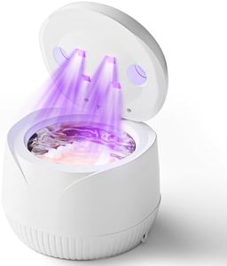 Ultrasonic Retainer Cleaner Machine, 45kHz Dental Cleaning Pod with LED Digital Timer for Dentures, Aligner, Braces, Toothbrush Heads, Jewelry,200ML Capacity