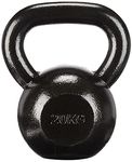 Amazon Basics Cast-Iron Kettlebell with Textured and Painted Surface, Black, 20kg / 44lbs