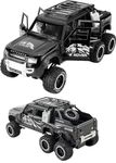 Magicwand Die-Cast【Carbon Black】 6 Tyre Off-Road 1:24 Scale 2024 Defender Guards Large with 6 Openable Doors,Lights & Music【Pack of 1】