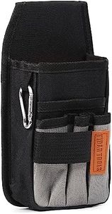 VIDAR TOOLS Small Tool Pouch with Belt Clip,Tool Pouch Bag.Tool Belt Pouches,Electrician Tool Pouch.Mini Organizer Pocket Attachment for Tool Belt,5 Pockets and Heavy-Duty Metal Belt Clip Attachment.…