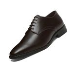 LOUIS STITCH Men's Oxford Formal Shoes | Italian Leather Lace-Up | Comfortable for Business, Casual Elegant Brunette Brown | UK Size 11 (RXPL)