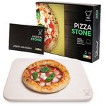 BeChef® Pizza Stone for Oven | Natural Cordierite | Large Rectangular Pizza Stone for BBQ and Grill | Elegant Gift Box | Baking Stone for Italian Homemade Pizza