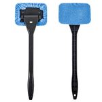 GADLANE Long Reach Windscreen Cleaner - 2 Pack Long Handle Microfiber Car Windscreen Cleaner Tool, Cloth Demister Pad Car Window Cleaner - Ideal for Fog Moisture Removal 2PCS