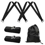 Moving Straps, Lifting Strap for 2 Movers, Easily Move, Lift, Carry Furniture, Mattress, Appliance, Heavy Object Without Back Pain Great Tool for Moving Bulky Items (Black)