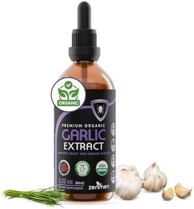 Zenmen Organic Garlic Tincture - Immune Support, Source of Antioxidants - 2.32 oz / 60ml, Vegan, Manufactured in The USA