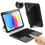 Nillkin iPad 10th Generation Case with Keyboard, Magic Trackpad, Built-in Pencil Holder, Detachable Keyboard, Sliding Camera Cover, 180 Degree Flexible Adjustment Bracket