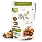 NIHKAN Gluten Free Pancake and Waffle Mix (454 grams) | High Fibre High Protein | No Maida, No Sodium, No Sugar & No Preservatives | Ready Instant Breakfast Mix with Millets & Green Banana Flour