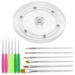 Dxhycc Cookie Decorating Kit Supplies Including 1 Acrylic Cookie Turntable, 6 Cookie Scribe Needle, 6 Cookie Decoration Brushes