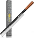 FINDKING Dynasty Series Brisket Slicing Knife, Sharp Carving Knife for Meat, BBQ Must-Have Knife, 9Cr18MoV High Carbon Steel Blade, African Rosewood Octagonal Handle, 12 Inches