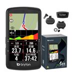 Bryton Rider S810 GPS Bike Computer Sensor Bundle with 3.5" 2.5D Color Touchscreen, 50hrs Long Battery Life, Offline Europe Map, Navigation with Turn-by-Turn Follow Track, ANT+/BLE Connectivity