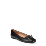 Vionic Women's Klara Ballet Flat, Black Leather, 8 Wide