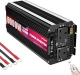 Yinleader POWER INVERTER 5000W /10000W DC TO AC 12V TO 240V 2 UK OUTLETS & USB WITH SOFT START, VOLTAGE DISPLAY CAR CARAVAN CAMPING BOAT